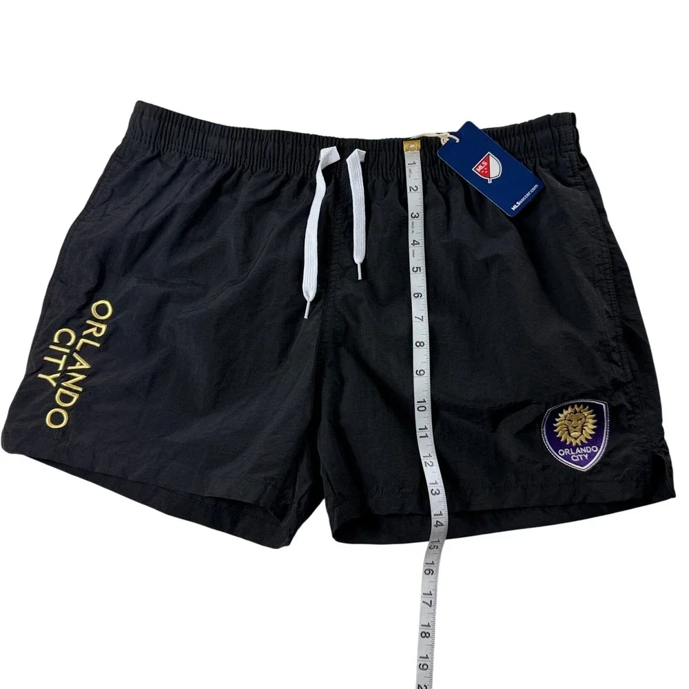 MLS Orlando City SC Mens Swim Trunks Black Sz XL Soccer Board Shorts UPO5187 NWT